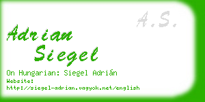 adrian siegel business card